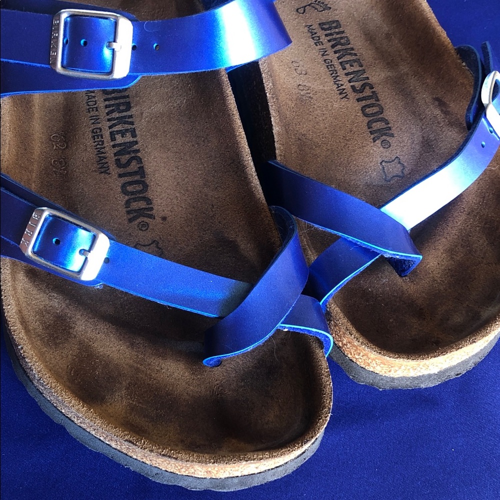 Birkenstock Royal Blue Double Strap Buckle Sandals Made in Germany - Picture 7 of 10